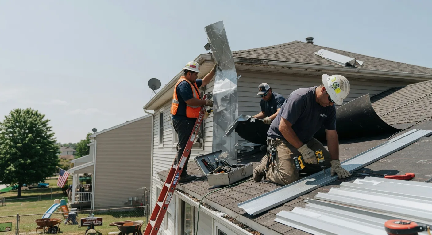 Storm Damage Metal Roof Repair in Hollansburg, OH